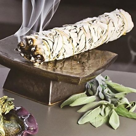 1PCS Pure Dry White Sage Stick For House Cleaning