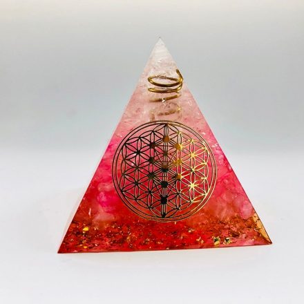 The Flower Of Life Love Orgonite pyramid 