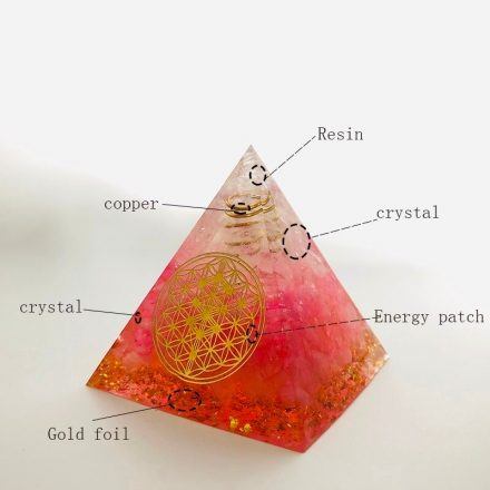 The Flower Of Life Love Orgonite pyramid 