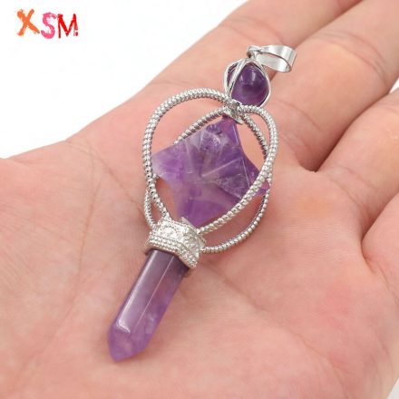 Natural Amethysts Pendulum
