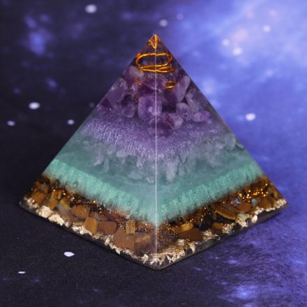 Gold Wire Orgone Pyramid Stone For Meditation Reiki Balancing