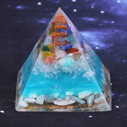 7 Chakra Crystal Orgone Pyramid Meditation Stone