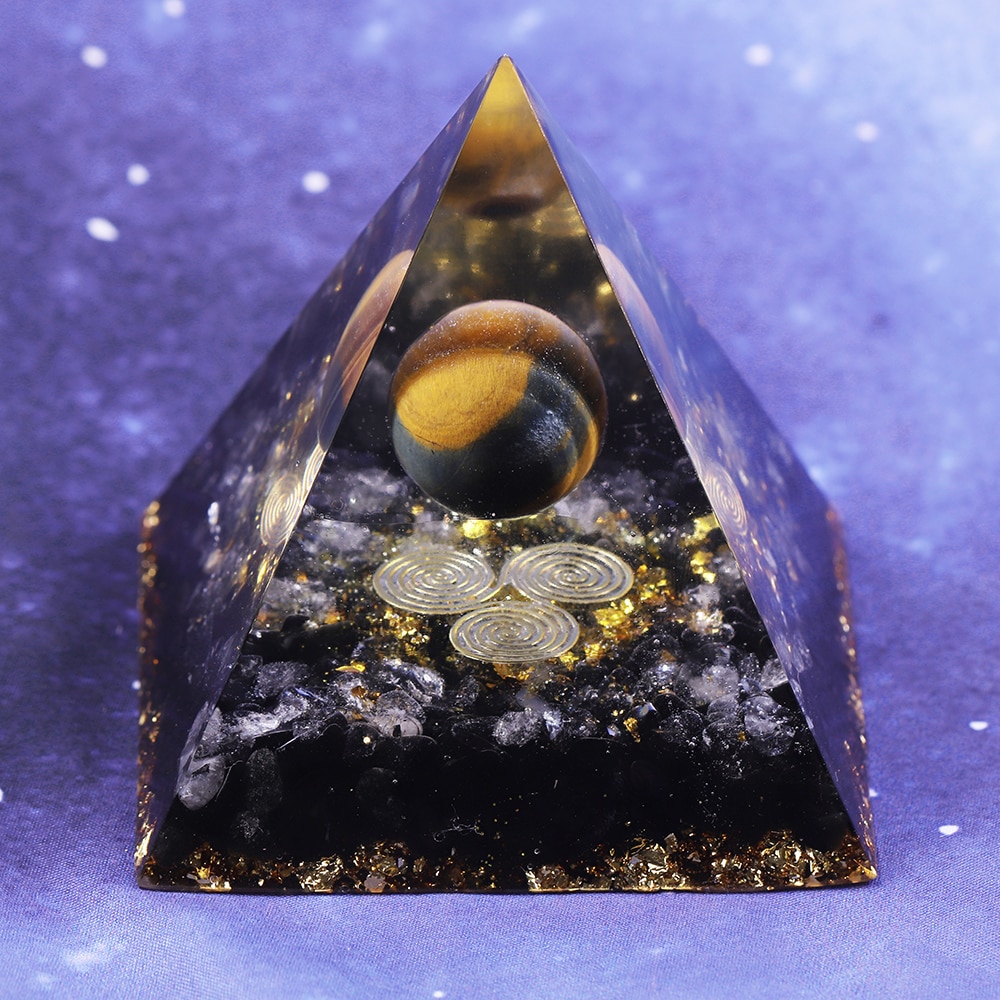 Tiger Eye Orgon Energy Crystals Orgonite Pyramid