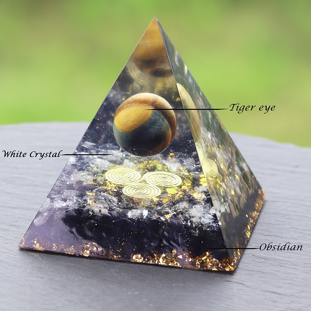 Tiger Eye Orgon Energy Crystals Orgonite Pyramid
