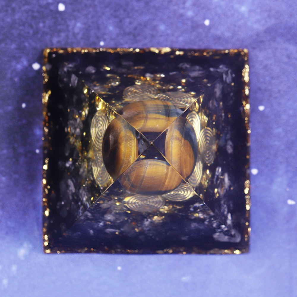 Tiger Eye Orgon Energy Crystals Orgonite Pyramid